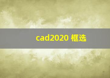 cad2020 框选